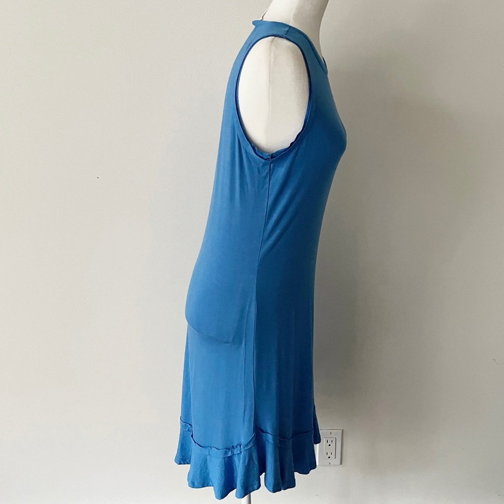 Maison Jules | Blue Ruffle Hem Sleeveless Dress *NWT* - Picture 6 of 12